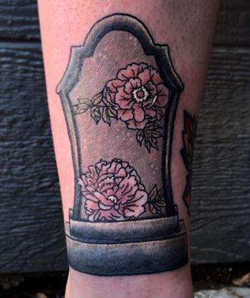Megyn Olivia - Tombstone With Flowers